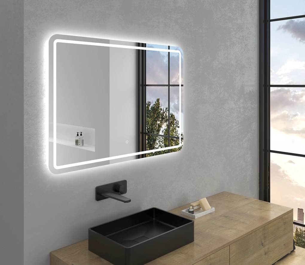 Cerano Aspetto, kúpeľňové LED zrkadlo 100x70 cm, CER-CER-429352