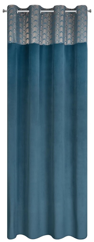 ZATEMŇOVACÍ ZÁVES NA KRÚŽKOCH ELEN 140X250 CM MODRÁ