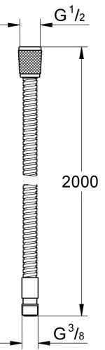 GROHE 22116000 - Sprchová hadica VITALIOFLEX 2000 mm lesklý chróm