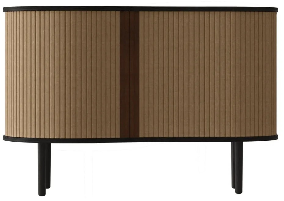 Hnedá nízka komoda v dekore duba s posuvnými dverami 100x67 cm Audacious – UMAGE