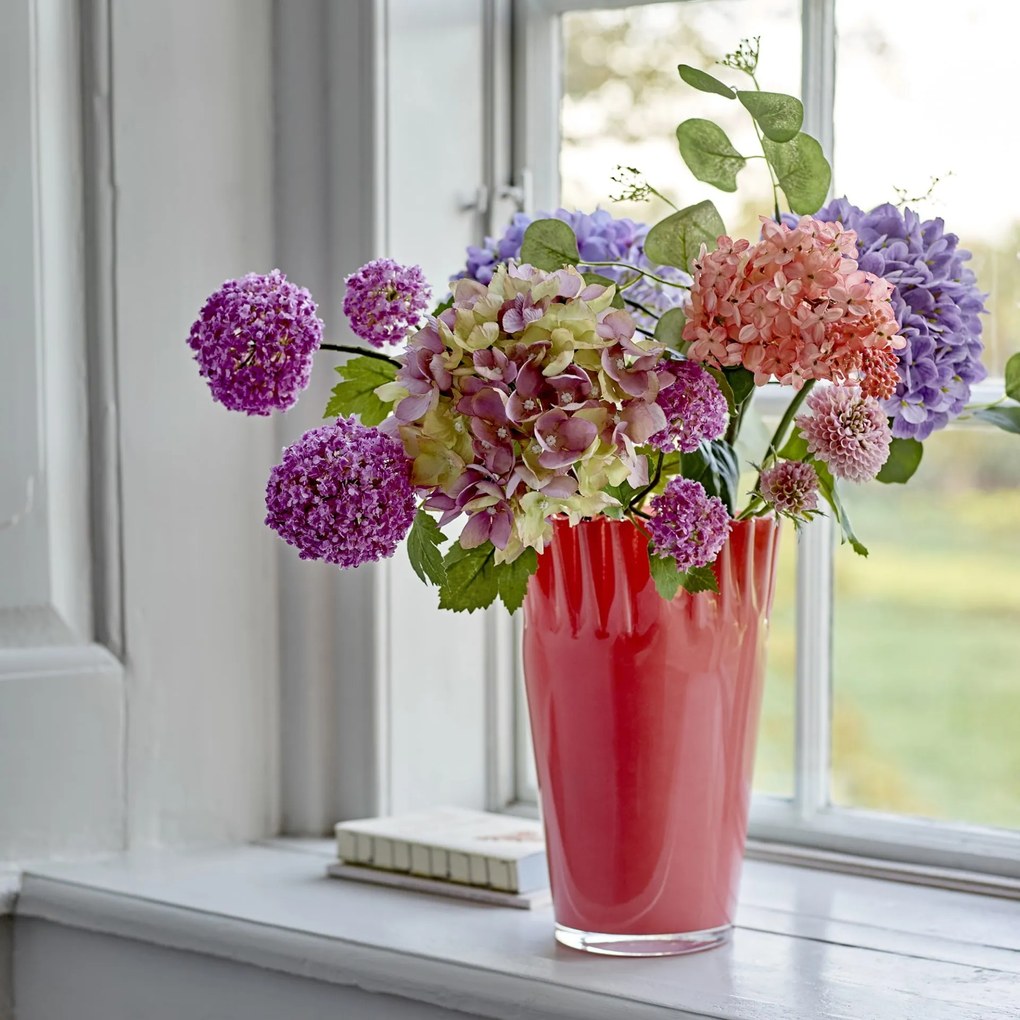 Bloomingville Sklenená váza Janine Orange 30 cm