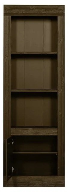 Hnedá knižnica z borovicového dreva 78x230 cm Yumi – BePureHome
