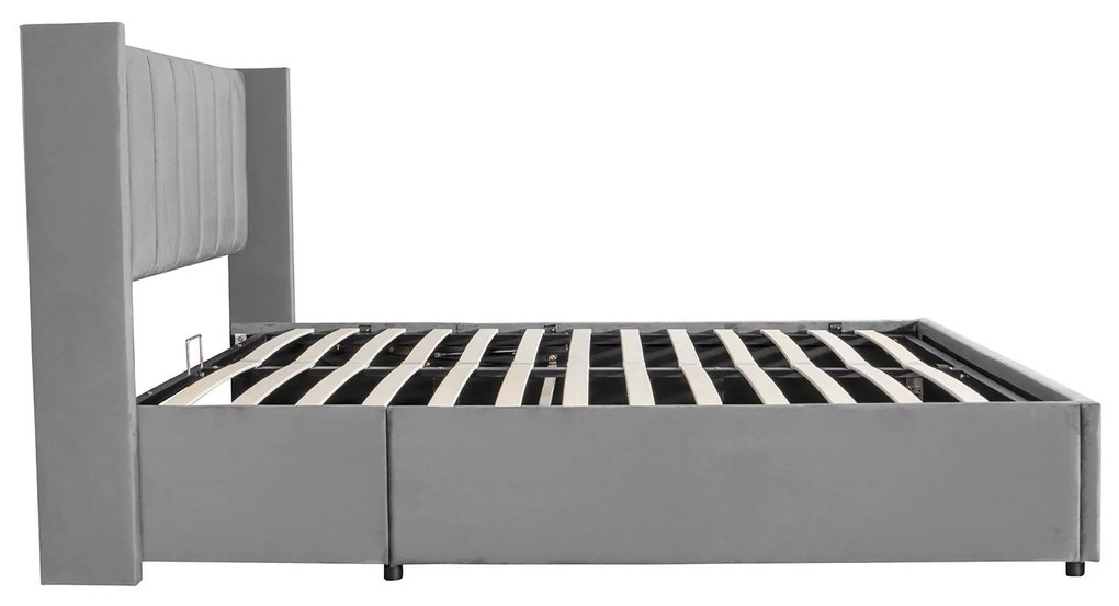 InternetovaZahrada Čalúnená posteľ Savona 140 x 200 cm - svetlo šedá