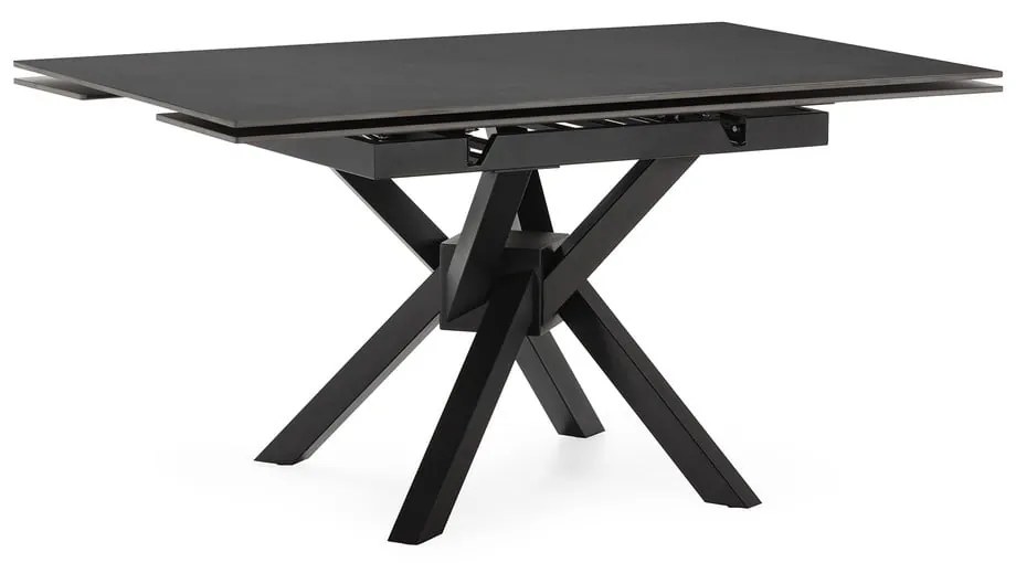 Rozkladací jedálenský stôl s prídavnou doskou s doskou z kameňa 90x150 cm Arlene – Marckeric