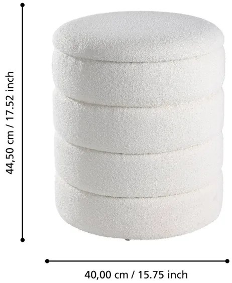 Eglo 424125 - SADA 2x Taburet AMPAHAKA pr. 33,5/40 cm biela