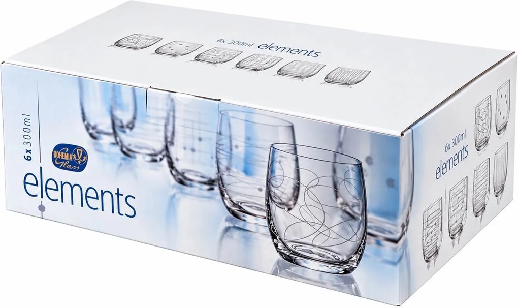 Crystalex poháre Elements 300 ml 6 ks