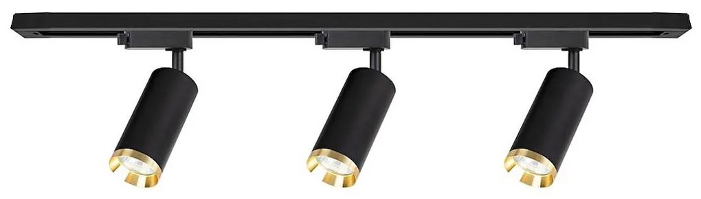 Bodové svietidlo v lištovom systéme MICA 3xGU10/10W/230V čierna/zlatá