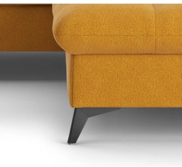 Rozkladacia rohová sedacia súprava L MARANO pravá oranžová