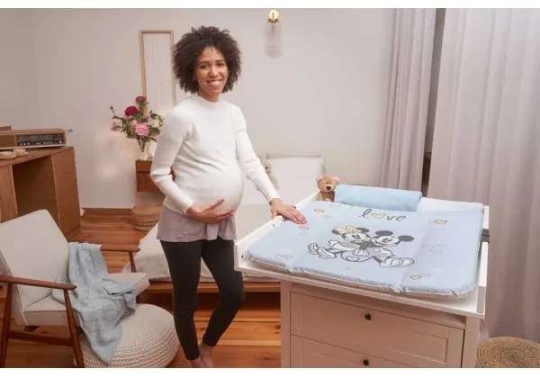 CebaBaby - Prebaľovacia podložka s trojhranná DISNEY 75x72 cm modrá