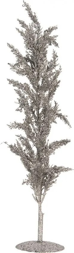 Vianočné dekorácie strieborný stromček - 12*12*60 cm