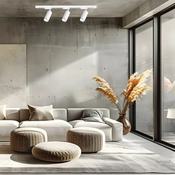 Bodové svietidlo v lištovom systéme MICA 3xGU10/10W/230V biele/matný chróm