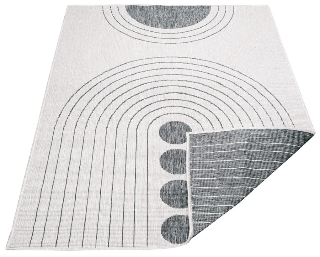 Dekorstudio Obojstranný koberec na terasu DuoRug 5739 - sivý Rozmer koberca: 160x230cm