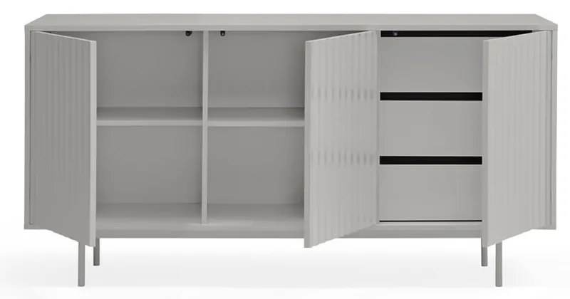 Sivá nízka komoda 159x80 cm Sierra – Teulat