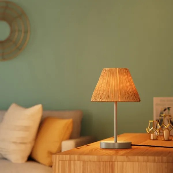 Ledvance - Stolná lampa DECOR RAFFIA 1xE27/15W/230V rafia