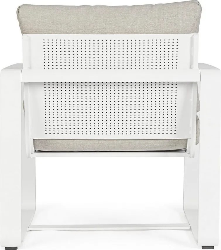 Biele kovové záhradné kreslo Merrigan – Bizzotto