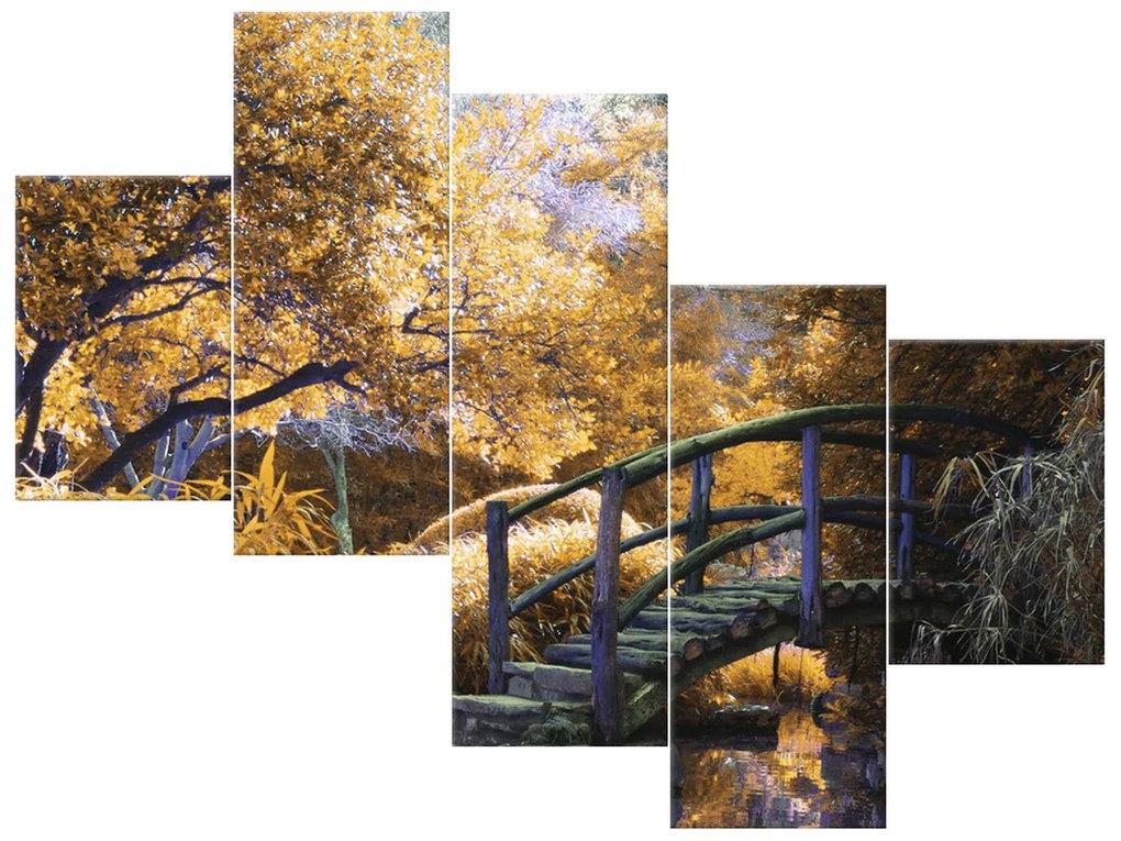 Gario Obraz na plátne Zlatá Japonská záhrada Veľkosť: 150 x 70 cm