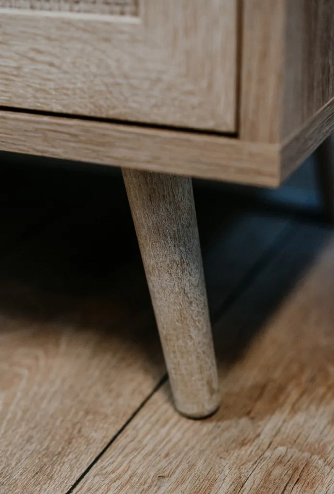 Skrinka 2-dverová Bali, dub sonoma/výplet