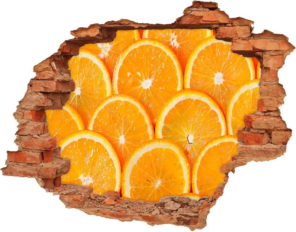 Samolepiaca nálepka Plátky pomaranča WallHole-cegla-90x70-82047146