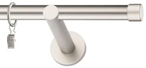 Dekorstudio Chrómová matná jednoradová garniža LUNA 19mm Dĺžka: 120cm, Typ uchytenia: Držiak modern, Typ príslušenstva: Bez príslušenstva