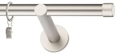 Dekorstudio Chrómová matná jednoradová garniža LUNA 19mm Dĺžka: 360cm, Typ uchytenia: Držiak modern, Typ príslušenstva: Bez príslušenstva