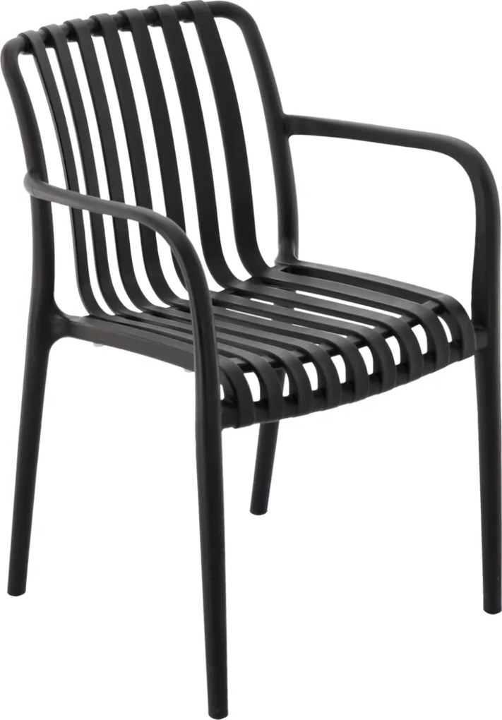 Garden Line ZÁHRADNÁ STOLIČKA 45,5 x 57 x 45 / 81 CM ČIERNA *8649