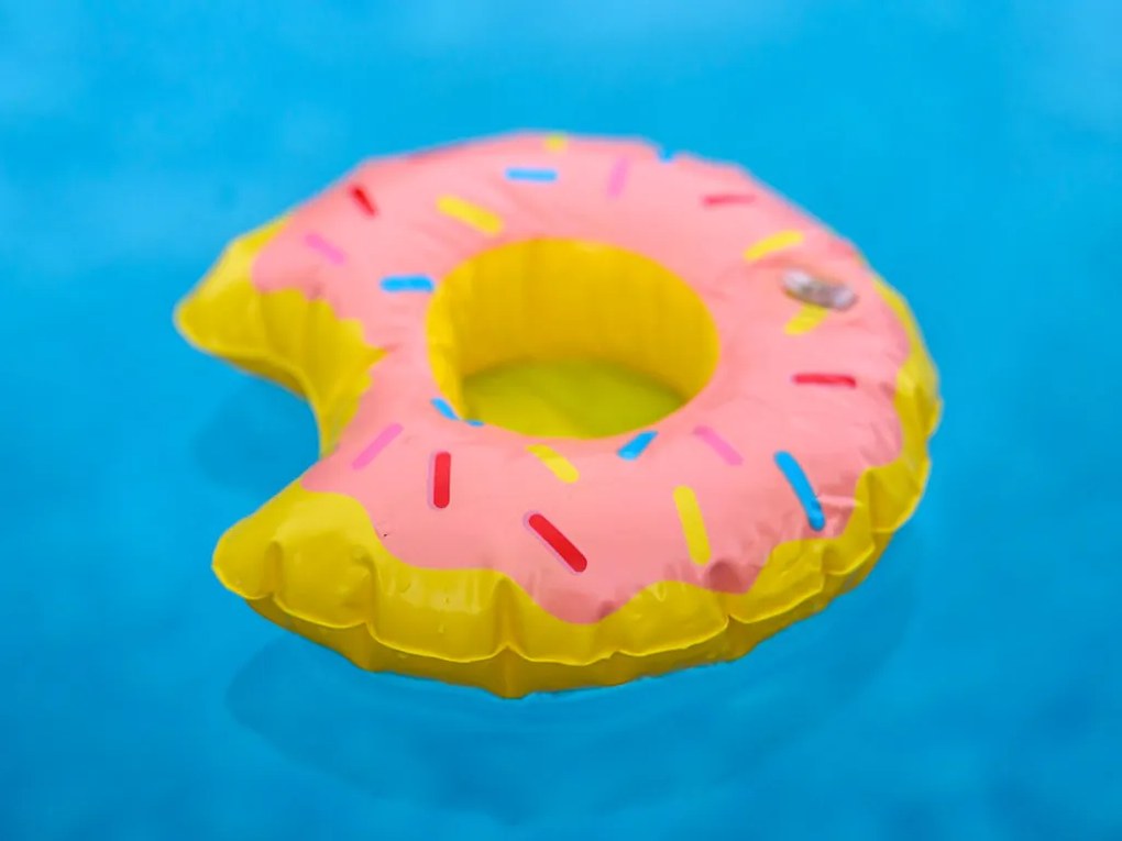 Nafukovací držiak nápojov DONUT ružový