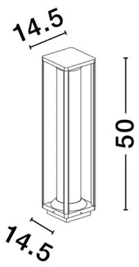 Vonkajšia lampa Pacific 50 drevo