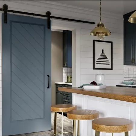 Moderné Barn door dvere s šikmými pruhmi 60cm, 203cm, hladký, surové drevo bez farby a laku