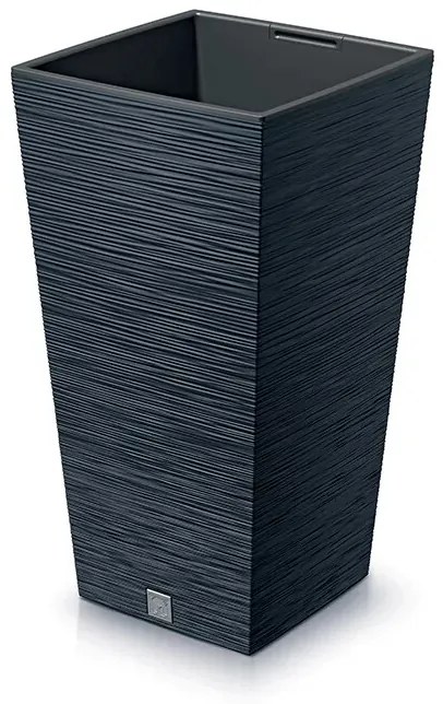 Kvetináč FURU SQUARE 24 cm, antracitová, 24 cm