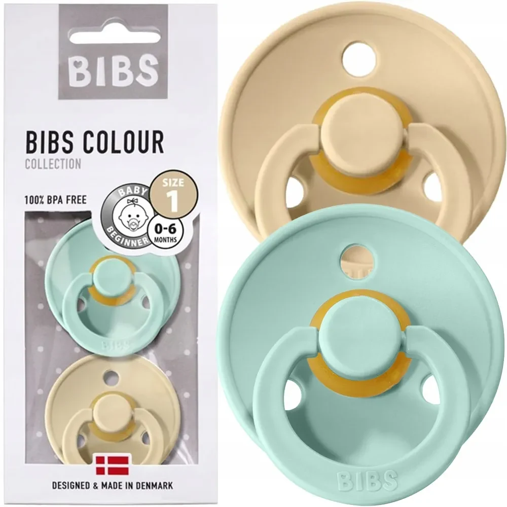 Kaučukové cumlíky BIBS Colour 0m+ 2ks Farba: čierna-biela