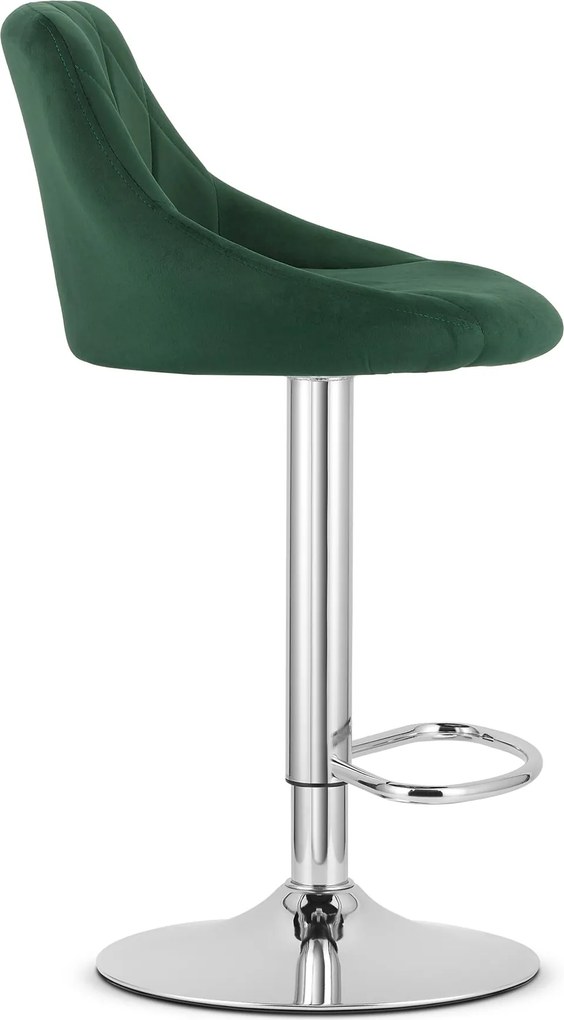 AKCIA Zelená barová stolička VELVET KAST II. akosť