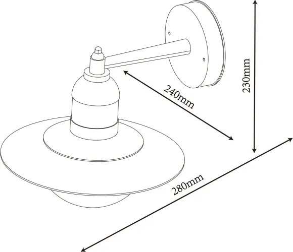 Top Light - Vonkajšie nástenné svietidlo VERONA 1xE27/12W/230V IP44 čierna