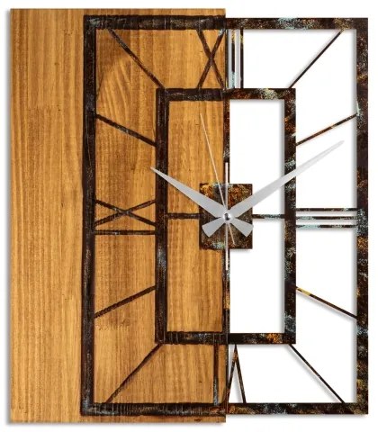 Nástenné hodiny 49x58 cm 1xAA drevo/kov