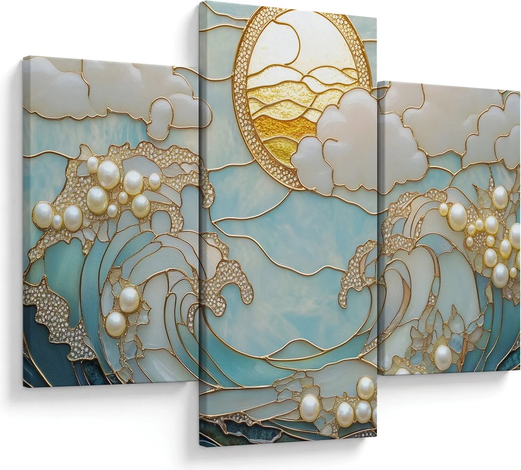 Obraz - 3D perly v oceáne (90x60 cm)