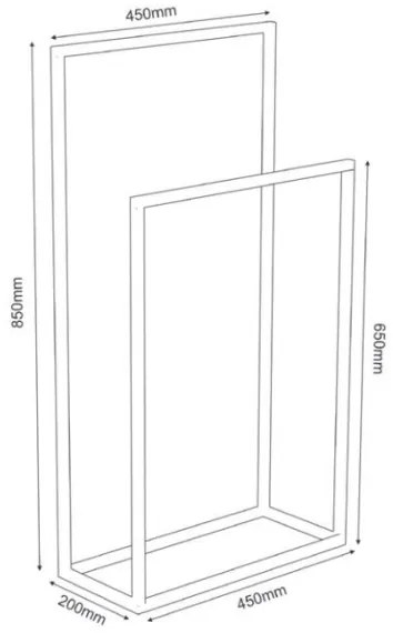 Vešiak na uteráky 85x45 cm biela
