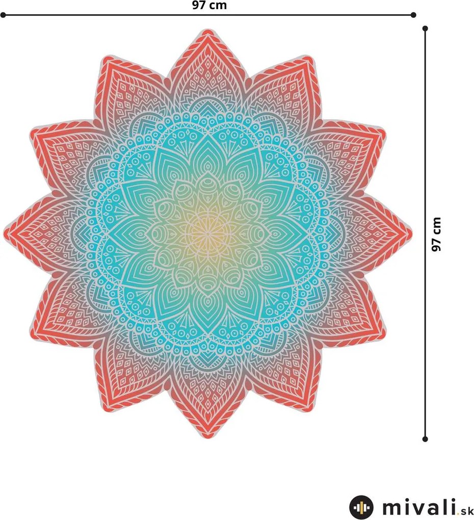 Samolepky na stenu - Mandala červeno-modrá