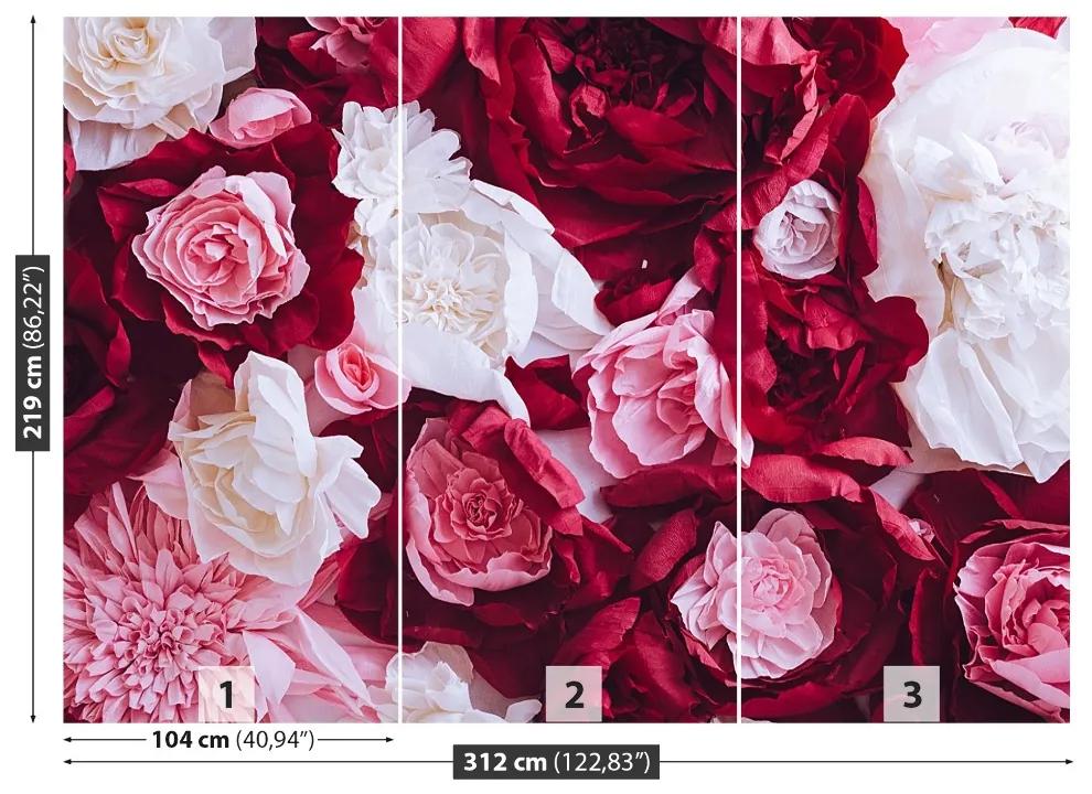 Fototapeta Vliesová Papierové ruže 208x146 cm