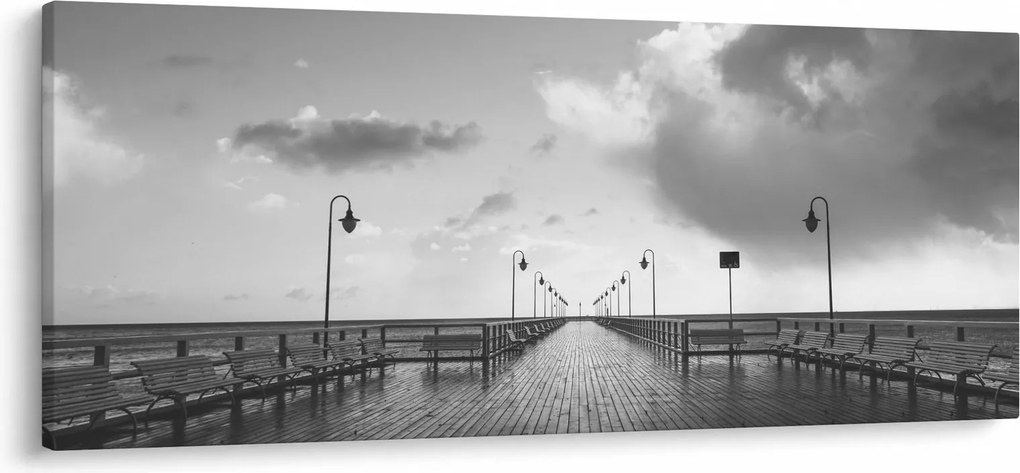 Obraz - Promenáda pri pobreží (120x50 cm)