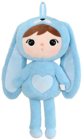 Bábika modrý zajac 30cm personalizácia: Odtlačok (dátum narodenia, váha, veľkosť, čas)
