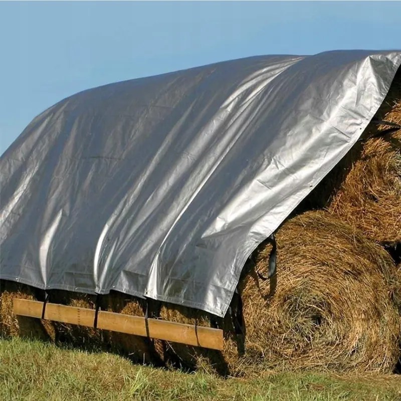 Strieborná vodeodolná krycia plachta 3m x 7m