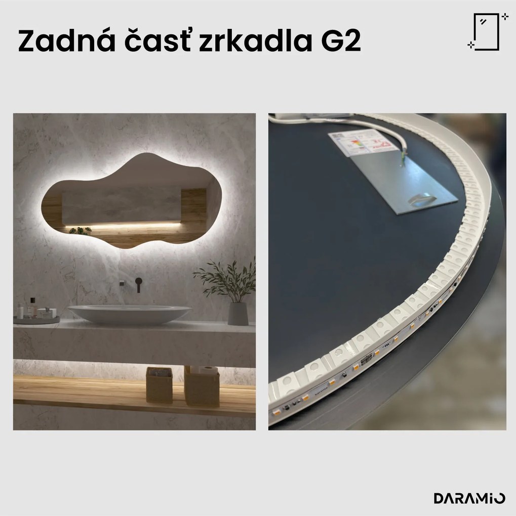 Zrkadlo v tvare oblaku s LED osvetlením G2