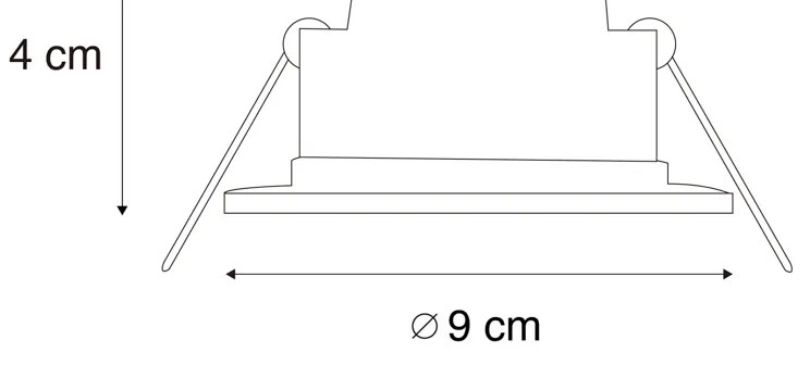Sada 6 bielych zapustených bodoviek s LED Dim to Warm 7W IP65 - Blanca