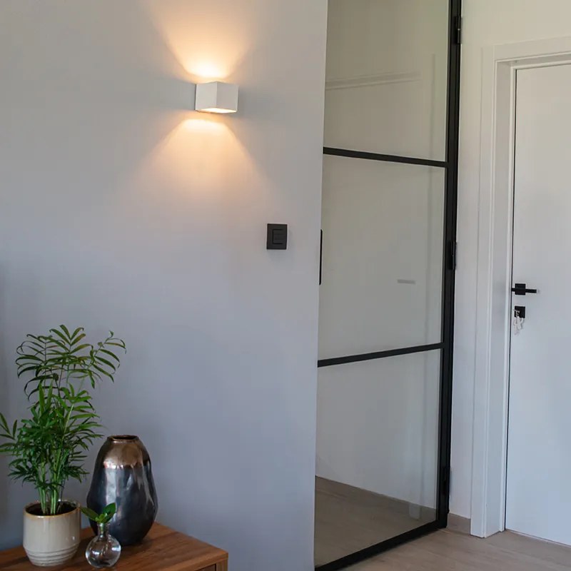 Moderná nástenná lampa biela - Transfer