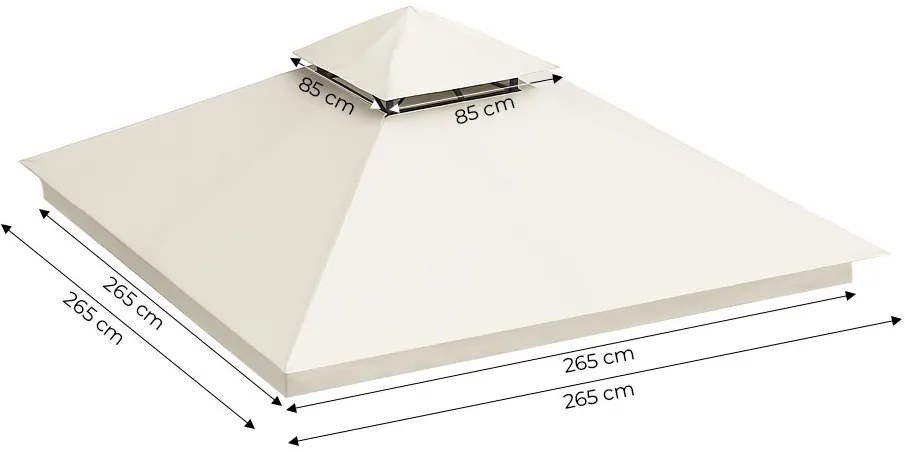 Strecha na záhradný pavilón 3x3 m, béžová, MultiGarden