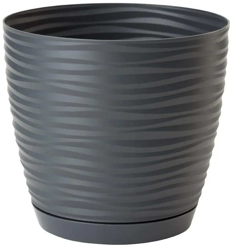 Sahara Petit okrúhly s podstavcom 17 cm antracit