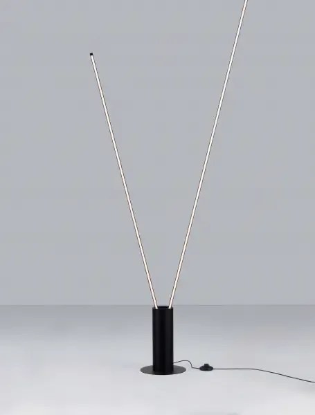 LED čierna stojaca lampa Kimolia