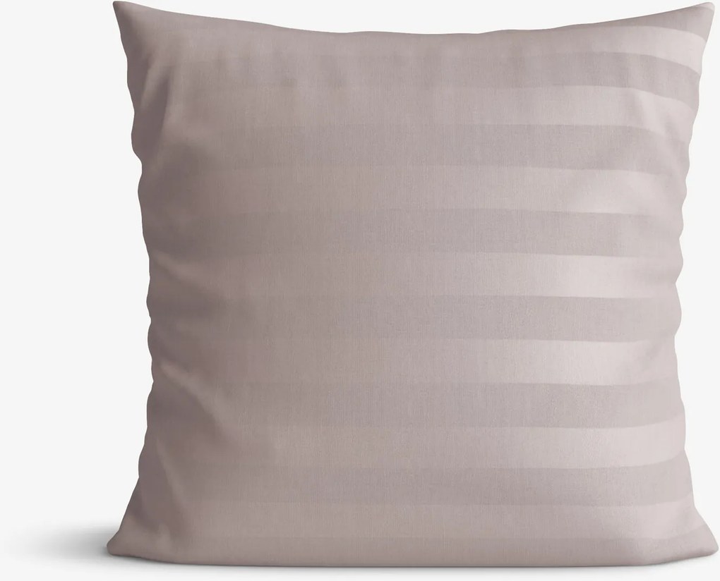 Goldea damašková obliečka na vankúš - sivohnedé prúžky so saténovým leskom 30 x 50 cm