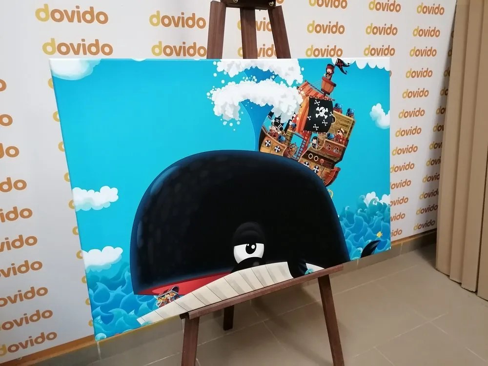 Obraz pirátska loď na veľrybe