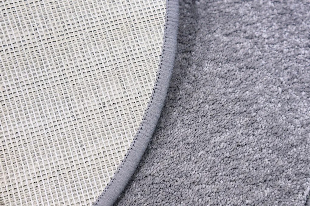 Vopi, Kusový koberec Laguna šedá kruh, 120x120 (priemer) kruh, šedá, obývacia izba