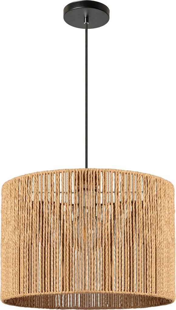 Toolight BOHO, stropné svietidlo s priemerom 40cm 1xE27 APP1325-1CP, čierna-hnedá, OSW-02412